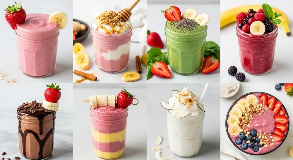 chia seeds strawberries banana and honey smoothie to lose weight