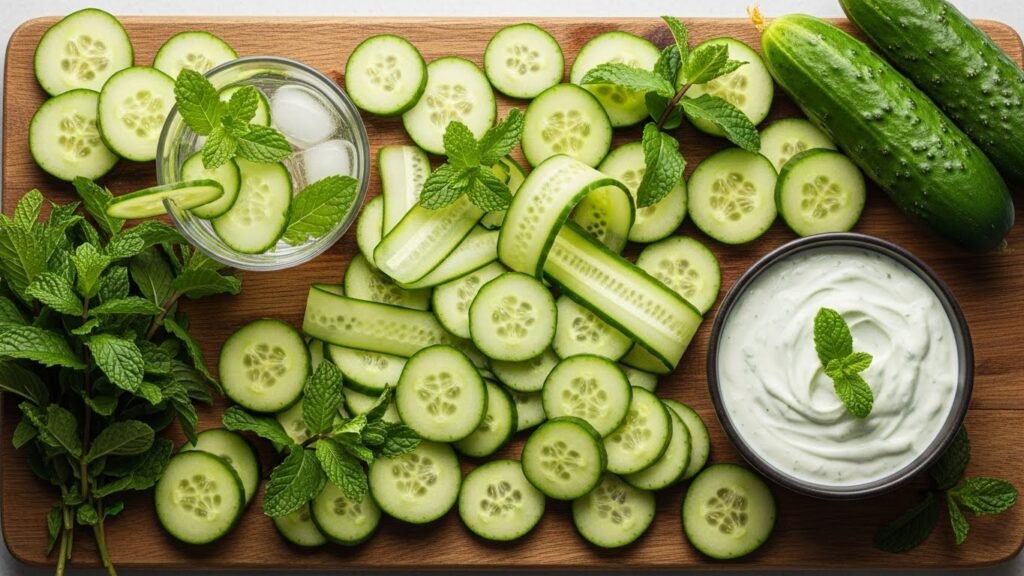 cucumber and mint water​
